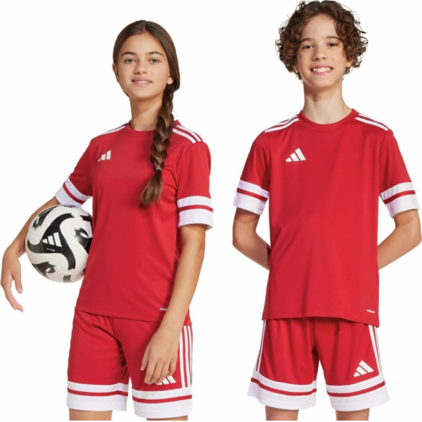 Adidas Dětské tričko Squadra 25 červené JJ0051 140cm