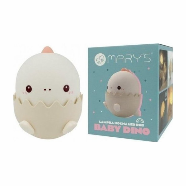 Plexido LED noční světlo s dinosaurem růžové