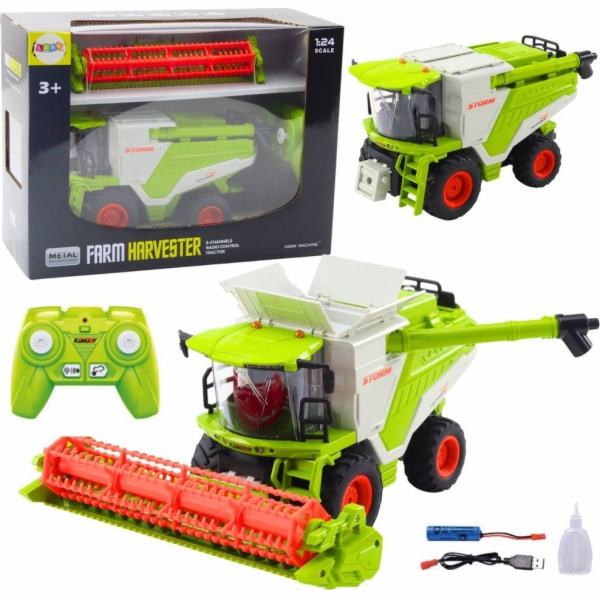 LeanToys Sklízecí mlátička s řezačkou na obilí 2v1 s dálk...