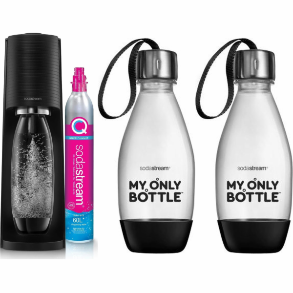 Sodastream Terra Saturator + 1 láhev + plyn Black + 2x 0,5L