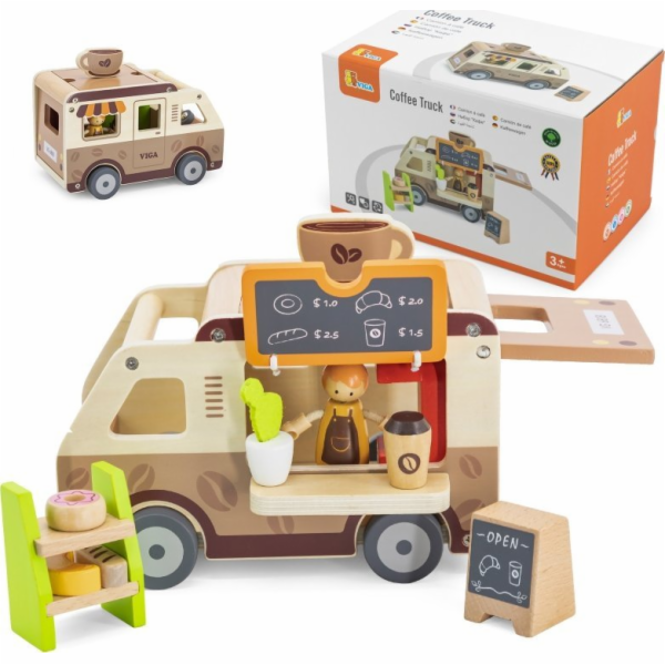 Viga&nbsp;Toys&nbsp;Dřevěná&nbsp;autokavárna&nbsp;Lumarko!