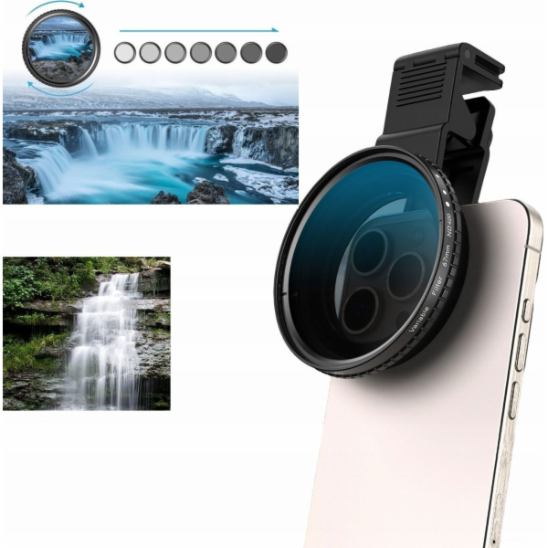 Filtr objektivu ŠEDÝ Nastavitelný typ FADER ND2-400 67mm ...