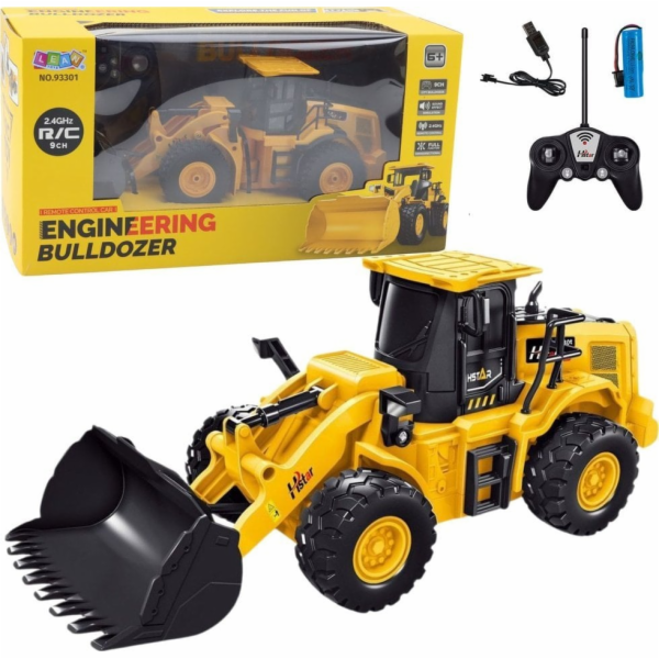 LeanToys Dálkově ovládaný bagr Buldozer RC 27MHz 6kanálov...