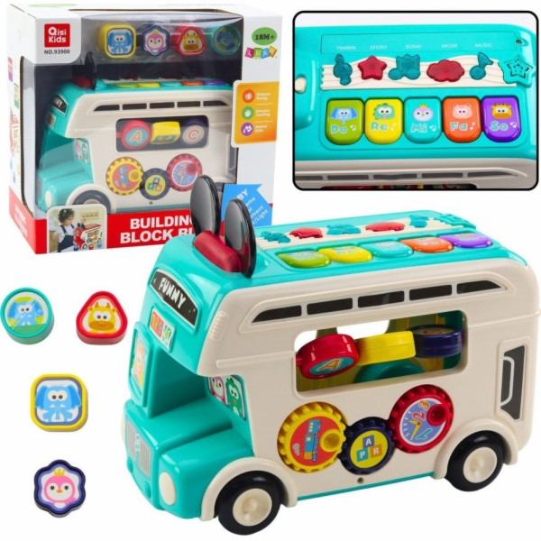 LeanToys Interaktivní vzdělávací třídič autobusů, světeln...