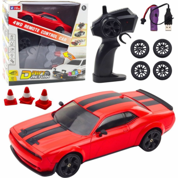 LeanToys Drift Sports Car s výměnnými koly, dálkově ovlád...