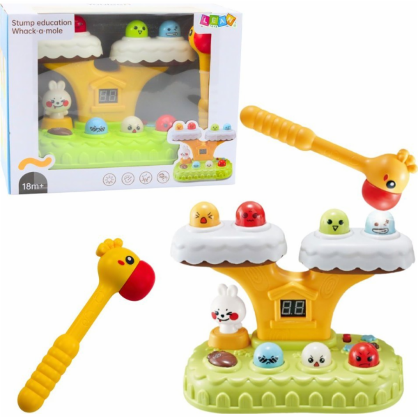 LeanToys Dovednostní hra "Píchni krtka" pro batolata 20 m...