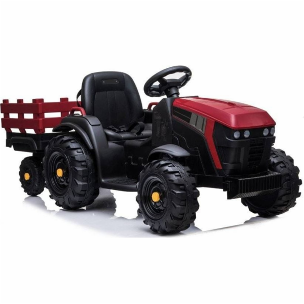 Lean Cars Bateriový traktor s přívěsem BDM0925 červený