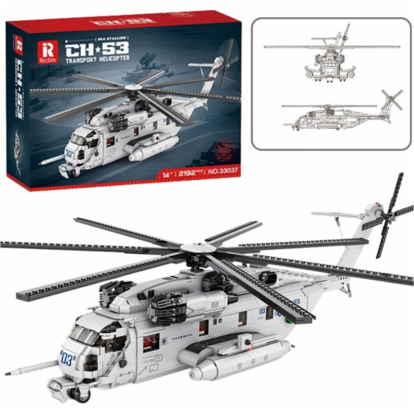 Stavební bloky Dopravní vrtulník Helikoptéra 2192el