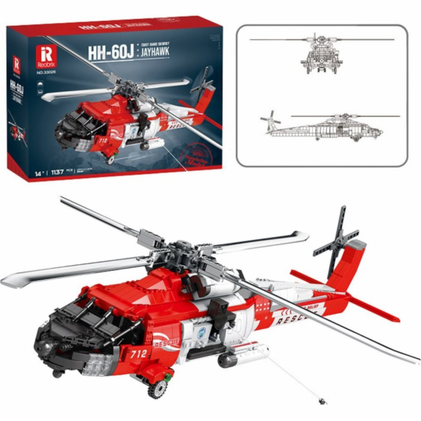 Stavební Bricks Záchranný vrtulník HH-60J Jayhawk 1137el