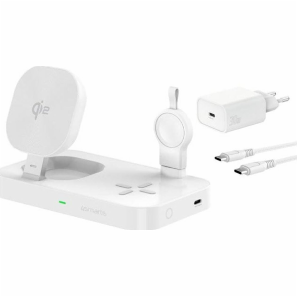 Nabíjecí stanice 4smart Qi2 Trident s nabíječkou pro Gala...