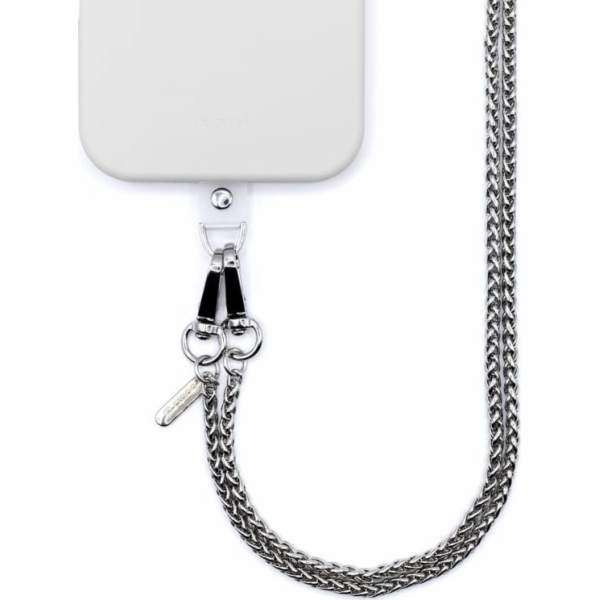 Crong Phone Crossbody - stříbrný přívěsek na telefon s šň...