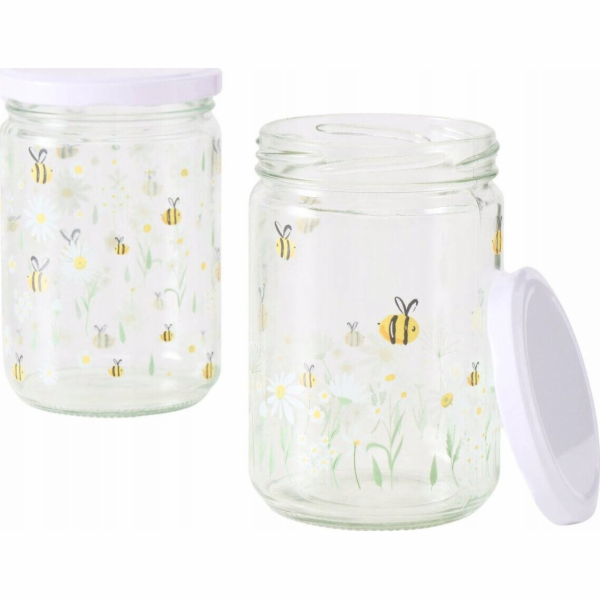 Boltze Šroubovací sklenice na skladování MED, 500 ml, 2 ks.