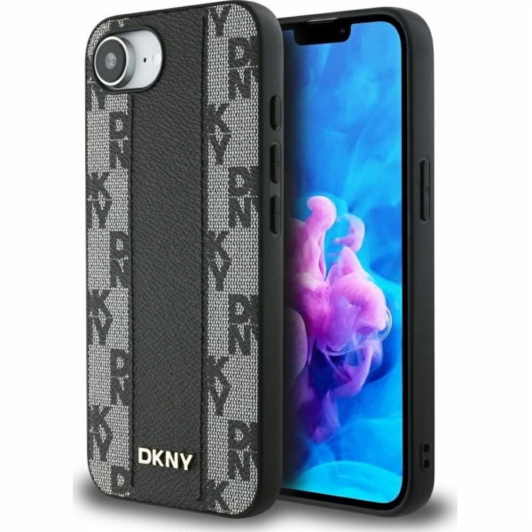 DKNY kožené kostkované pouzdro MagSafe s mono vzorem pro ...