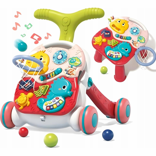 MalPlay Vícebarevný posunovač s košíkemA3wkĄ? 5v1