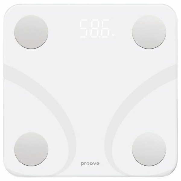 PROOVE Chytrá váha s Bluetooth, bílá