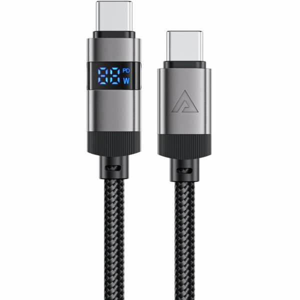 Acefast C15-04 USB-C - USB-C kabel s displejem 480Mb/s 66...