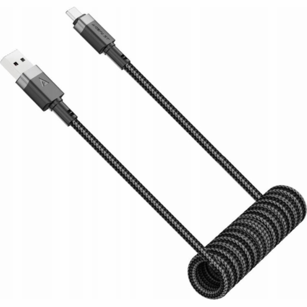 Acefast Kabel C14-04 USB-A - USB-C s pružinou 480 Mb/s 3 ...