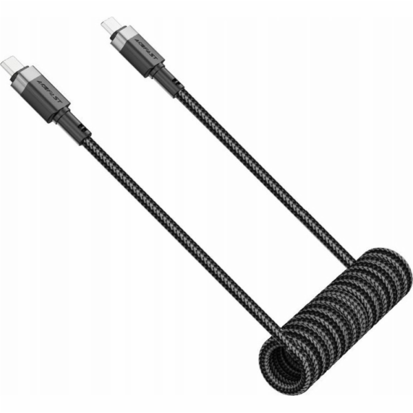 Acefast C14-03 USB-C - pružinový kabel USB-C 480 Mb/s 3 A...