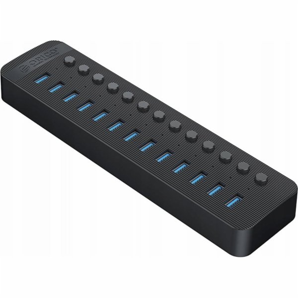 Adidas 13portový USB-A 3.0 hub s přepínačem - černý