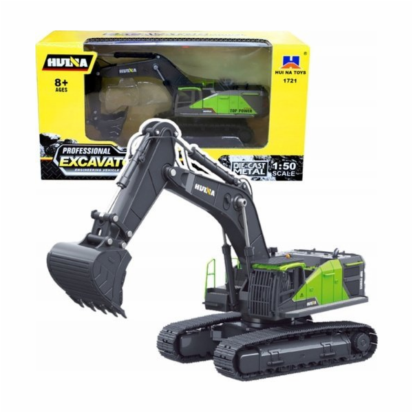 HUINA Metal Crawler Excavator Green 1:50