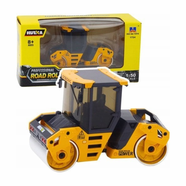 HUINA Silniční válec Kovové stavební vozidlo Žlutá 1:50