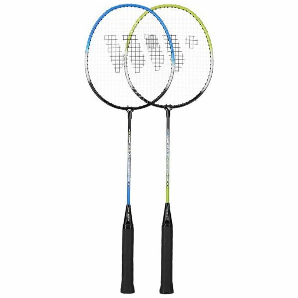 WISH Sada badmintonových raket STEELTEC 216K, zelená a mo...