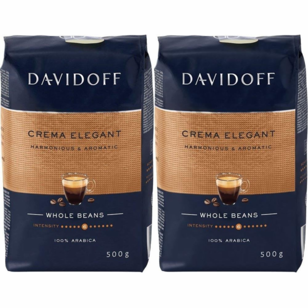 Davidoff 2x Crema Elegant káva zrnková 500 g