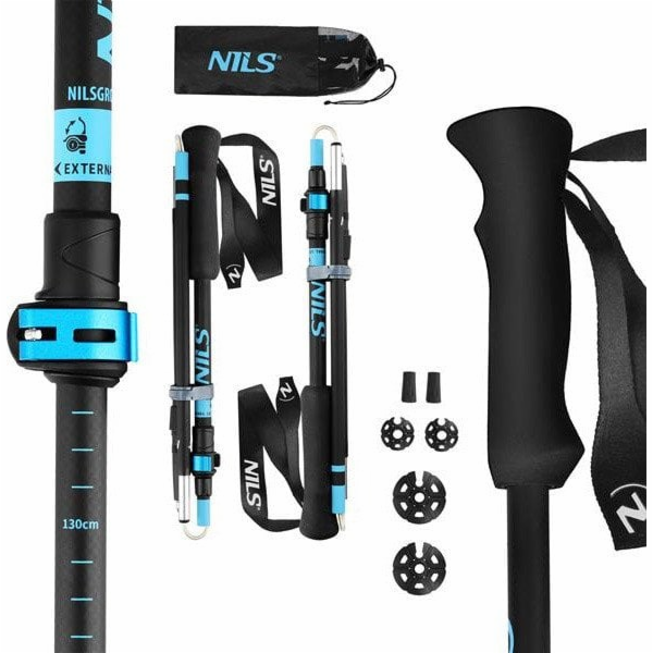 Nils trekkingové hole hliníkové TK8604 nastavitelné 38,5-...