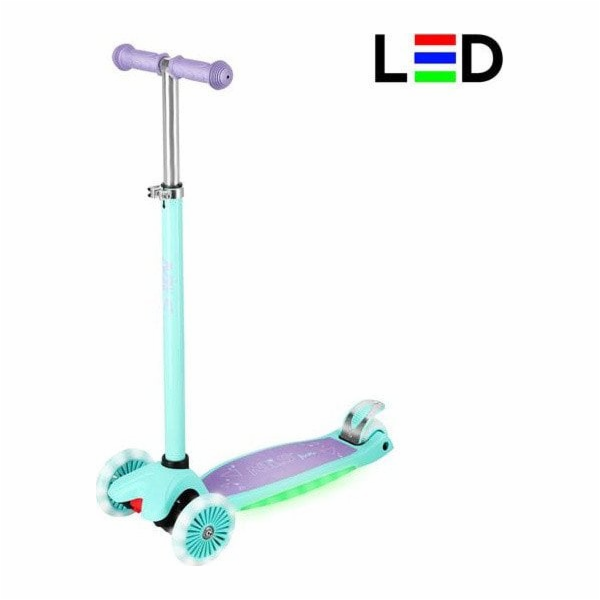 Dětská koloběžka s LED světlem Nils Fun HLB1310 fialová