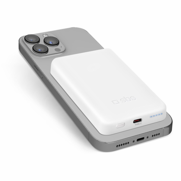 SBS TEBB5000MAG1CW Power Bank 5000mAh bezdrátové nabíjení...