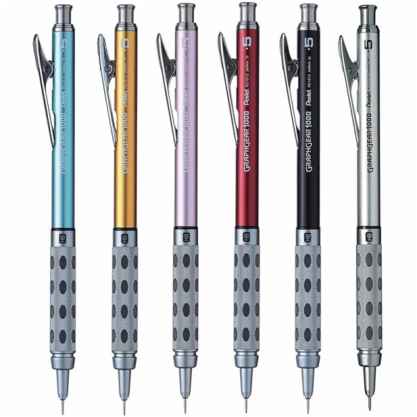 Pentel Mechanická tužka GraphGear 1000, 0,5 mm, stříbrná