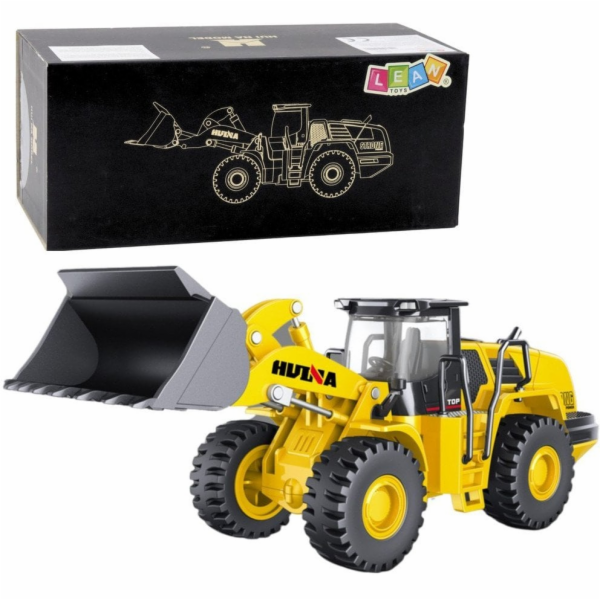 Kovová konstrukce rypadlo-nakladač Huina žlutá 1:50