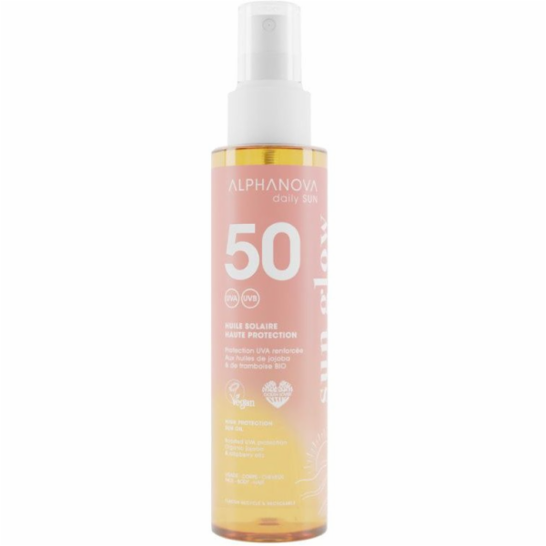 Alphanova Daily Sun, Glow, opalovací olej SPF50, 125 ml