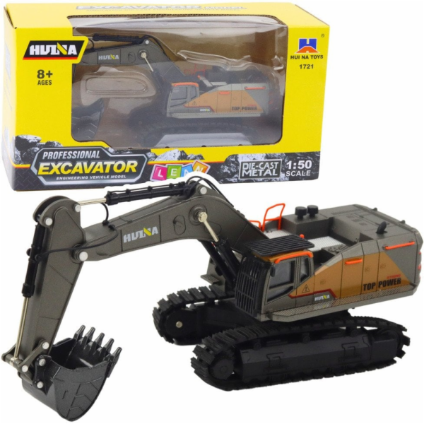 HUINA Metal Crawler Excavator Pohyblivá lžíce Černá 1:50
