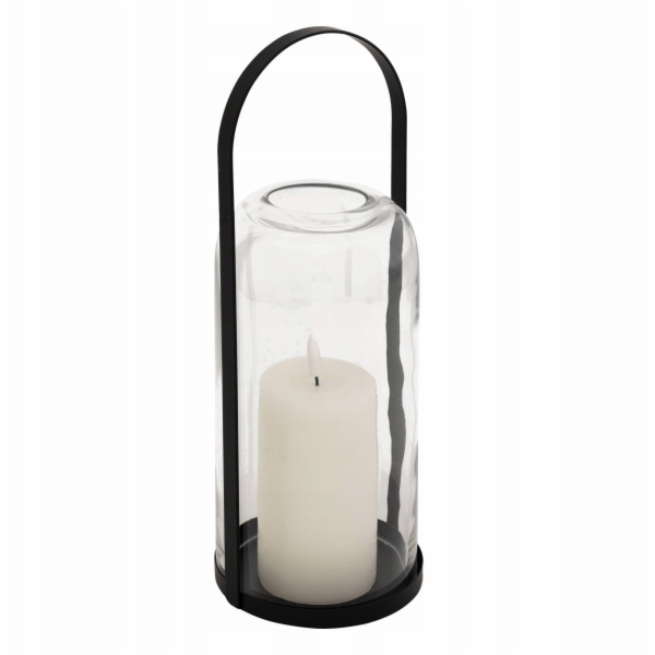 Atmosphera LED lucerna AS sklo a kov, 35 cm