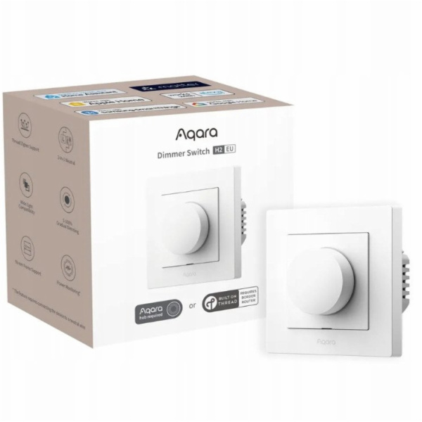 Aqara Dimmer Switch H2 EU White | Stmívač světla s knoflí...