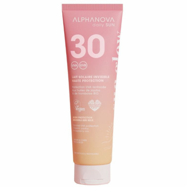 Alphanova Daily Sun, Glow, opalovací mléko SPF 30, 150 ml
