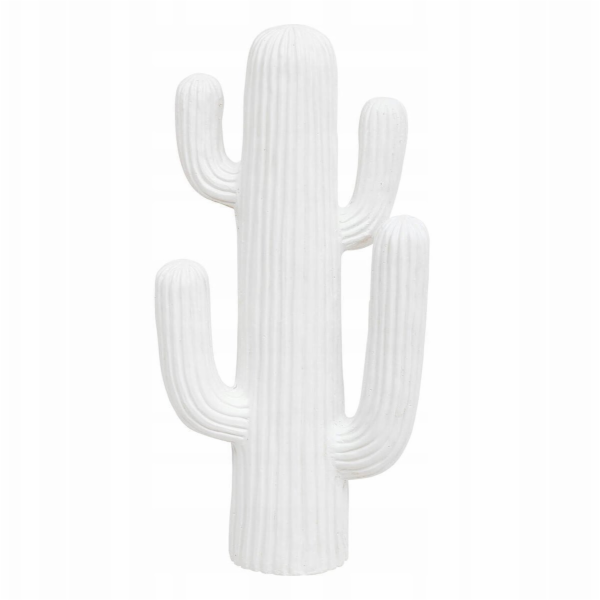 Dekorativní figurka kaktus bílá RODRIGO, 58 cm