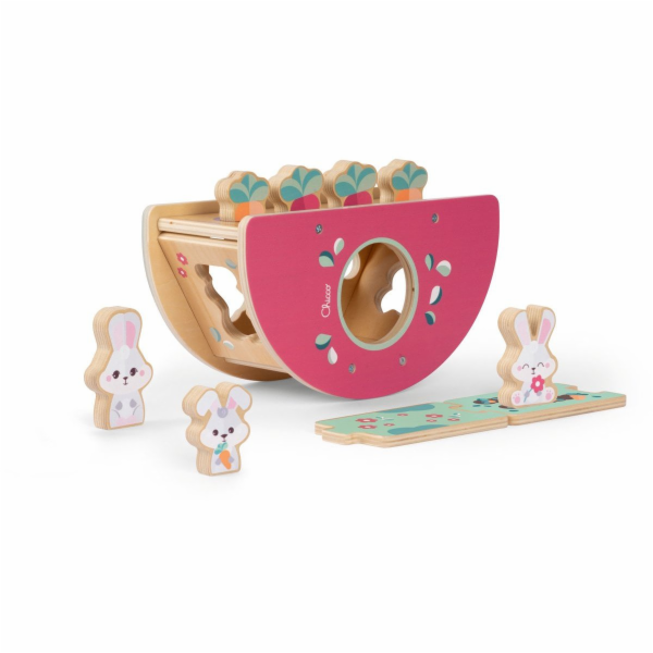 Chicco Dřevěný kopec zajíčků s třídičem tvarů MY WOOD FRI...