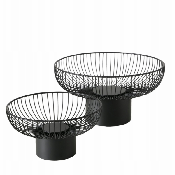 CINDY kovové talíře na ovoce, 2 ks. O 30-39 cm