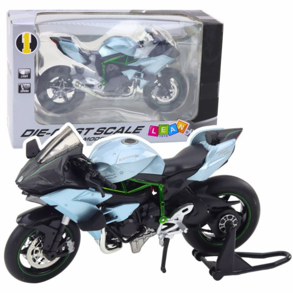 LeanToys Sportovní motocykl Kovová světla Zvuky Stříbrná ...