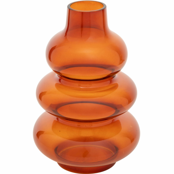 Atmosphera Váza CLOTHILDE z jantarového skla, výška 22 cm