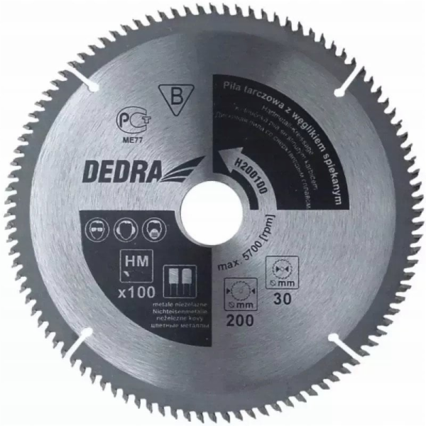DEDRA Kotoučová pila na dřevo 100z průměr 305x30mm