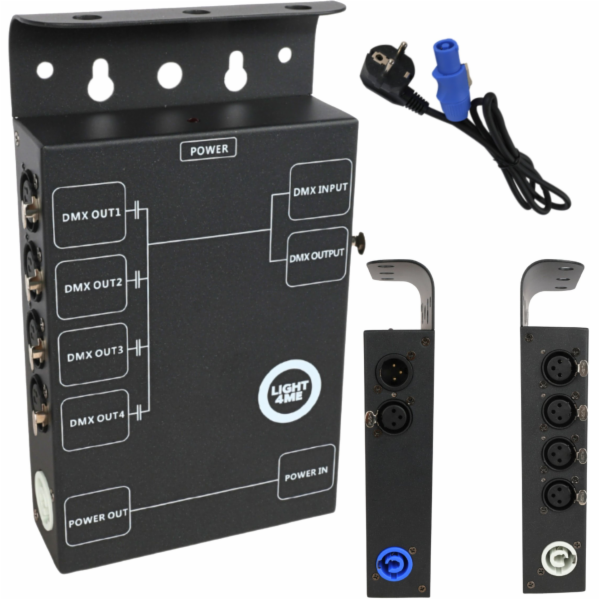 LIGHT4ME XSPLIT 4 DMX splitter 4kanálový montážní držák