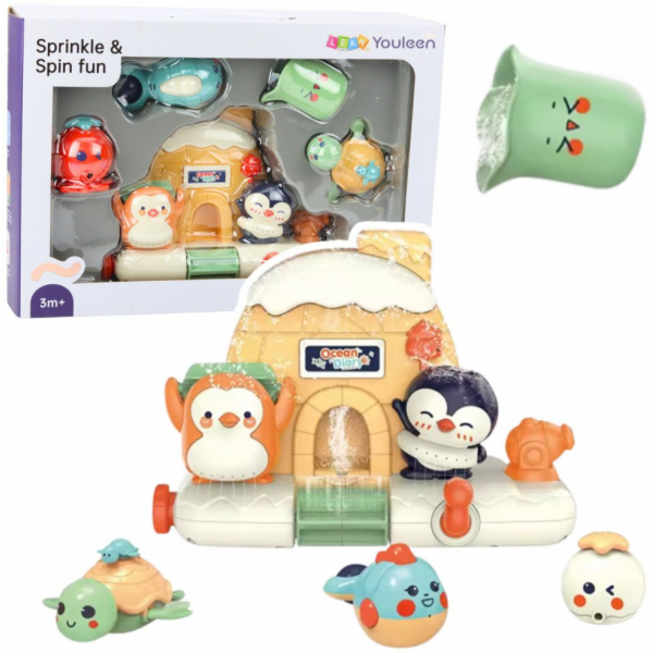 LeanToys Sada hraček do koupele pro batolata s interaktiv...