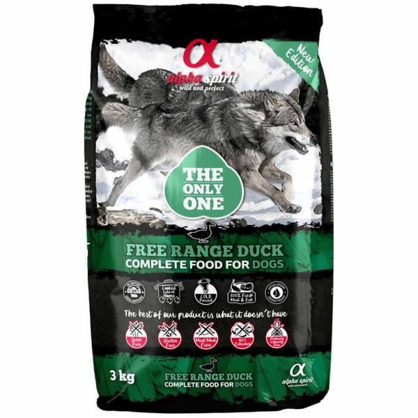 Alpha Spirit Kompletní suché krmivo pro psy s kachnou 3 kg