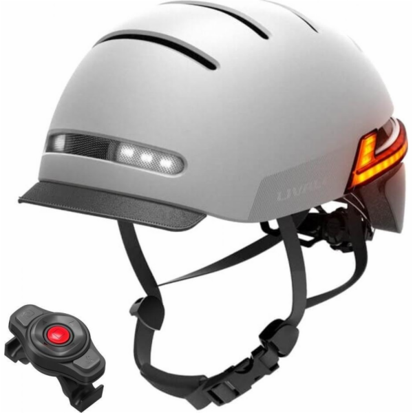 Livall Neo Smart City Helmet Bluetooth LED/SOS, šedá, vel...