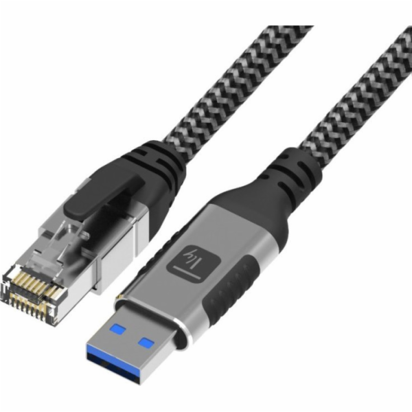 Techly Síťový kabel USB-A na Gigabit Ethernet RJ45, 3 m