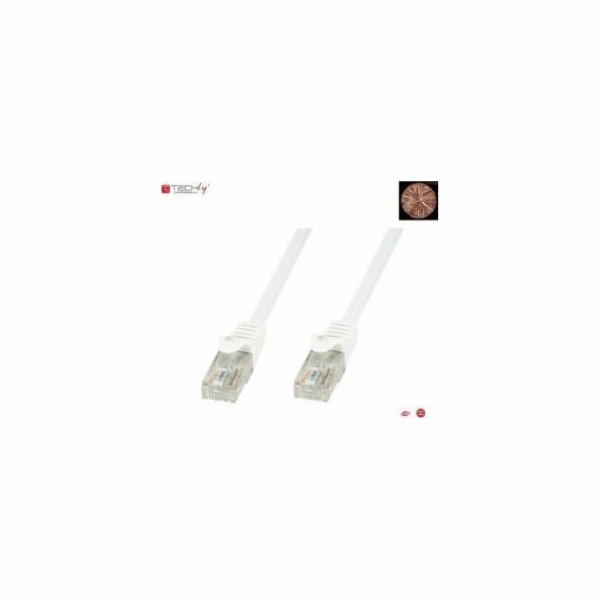 Techly Patchcord 100% měděný Techlypro Cat.6 U/UTP, 2m, bílý