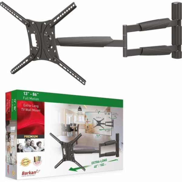 Barkan otočný TV věšák 86 Dlouhý nástěnný držák pro TV 13-86